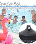 Replacement Pool Filter Pressure Gauge For Back Mount DE Sand And Cartridge Filters And ProGrid XStream SwimClear Systems 190059 Dial Gauge Replacement Part For Home Outdoor Pools Beef Up Your Pool Game on poolside with float.