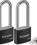 2 Pack Keyed Padlocks With 3 Keys Each 2.5 Inch Locker Locks 40mm Heavy Duty Shackle For Gate Fence Hasp Cabinet Toolbox