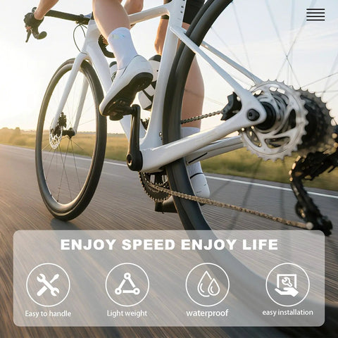 Cyclist on bike with 7 Speed Direct Mount Rear Derailleur For Mountain Tricycle Commuter And Cruiser Bikes, sunny road view