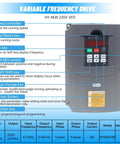 Beefy 4KW 220V VFD Inverter with interface details for Spindle Motor CNC Router Engraving Milling Machine HY04D023B