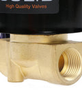 Close-up of Three Eighths Inch Electric Solenoid Valve 24VAC Normally Closed Brass Body With Viton Seal Built Tough For Air