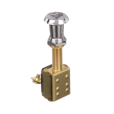 Two Position Off On Push Pull Boat Light Switch For Lights And Accessories With Chrome Knob Heavy Duty Marine Grade Panel