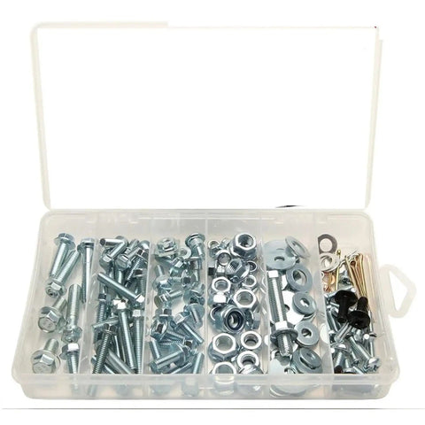 Heavy Duty Flange Bolt Kit 120Pcs With Nuts Screws Washers For Furniture Repair And Assembly Durable Corrosion Resistant Fasteners Set