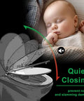 Elongated Toilet Seat Replacement for Bathroom with quiet closing feature, preventing noise and slamming damage.