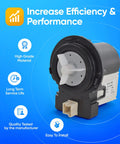Washer Drain Pump Motor Assembly Replacement Part For Samsung Maytag Kenmore LG Replaces DC31-00016A PS4204638 AP4202690 62902090, black plastic