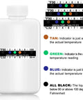 Product focus keyword: 14 Piece Portable Liquid Specimen Storage Kit With 2 Empty Bottles, Temperature Indicator Strips, 10 Adhesive Labels, And A Lightweight Pouch For Safe Lab Sample Transport. Bottle with temperature strip label