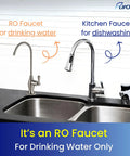 Brushed Nickel Reverse Osmosis Faucet No Air Gap For Under Sink Water Filtration System NSF Certified Lead Free Tap FLR575BN