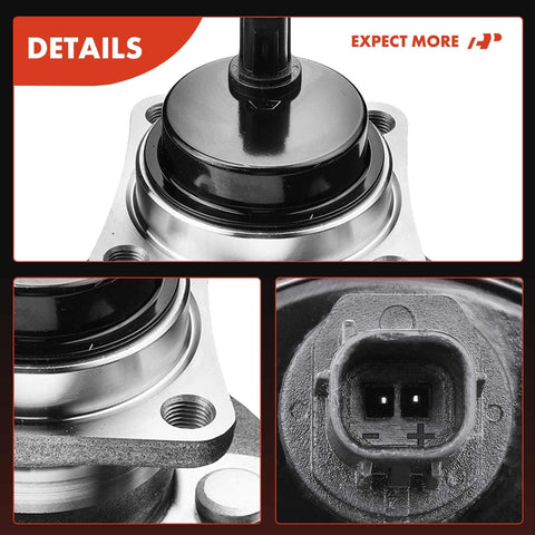 Close-up of Rear Wheel Bearing And Hub Assembly With ABS And Five Lug For Toyota Corolla 2009 To 2018 Matrix 2009 To 2014 And Pontiac Vibe 2009