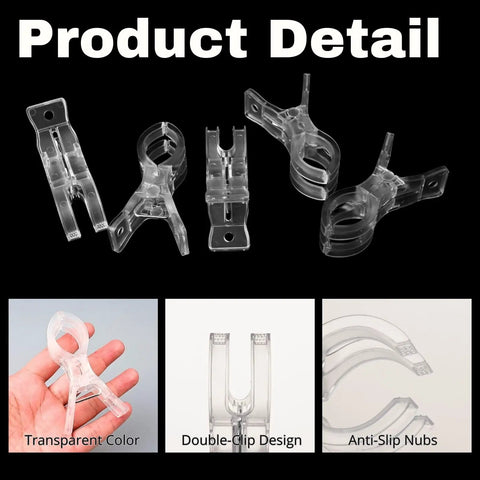Clear Balloon Arch Clips Set, 10 Pack, 3.5 Inch Heavy Duty Clips with transparent design and anti-slip features