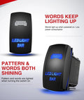 LED light bar switch from Beefy Heavy Duty Wiring Harness Kit 14 AWG With 1 Lead 12V 5 Pin Rocker Switch Power Relay