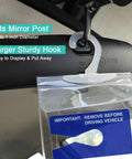 Ultra Transparent Handicap Parking Placard Holder With Large Hanger Clear Protective Cover For Disabled Permits 2 Pack Placard Not Included Fits Most Placards Durable See Through Shield hanging on rearview mirror