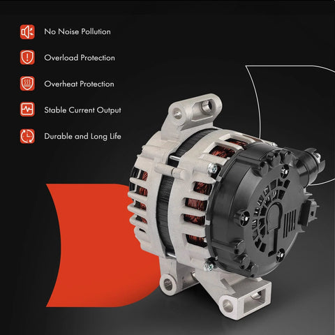 Ford F150 F250 F350 6.2L V8 Alternator Replacement 12 Volt 150 Amp With 6 Groove Pulley Clockwise Fits 2013 2014 2016