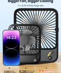 10000mAh Portable Travel Fan 7 Inch All Day Battery Life Up To 24 Hours Ultra Thin Quiet Rechargeable Desk Fan With Digital Display