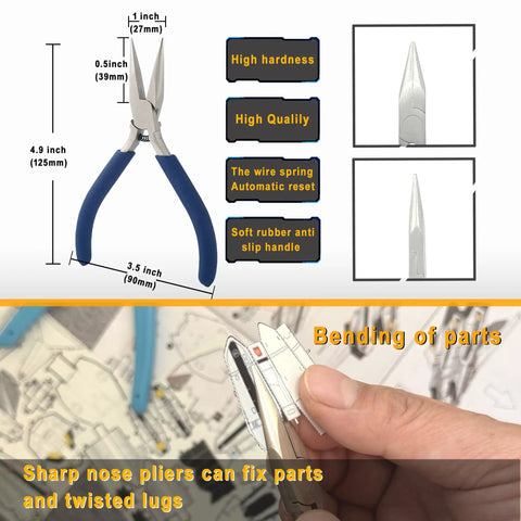 3D Metal Puzzle Tool Kit For Adults, pliers with soft rubber grip and high hardness, used for bending parts, stainless steel design