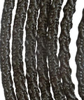 Close-up of 3mm Paracord With Textured Posi Lock Ninja Black Color Made In USA Beefy Outdoor Cord