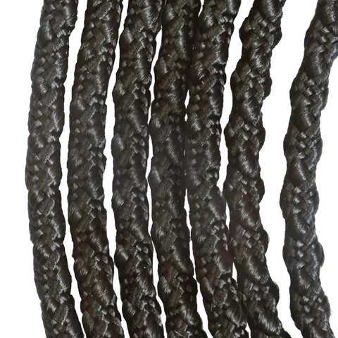 Close-up of 3mm Paracord With Textured Posi Lock Ninja Black Color Made In USA Beefy Outdoor Cord