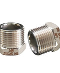 Two Pack Three Quarters Inch Male Npt To One Half Inch Female Npt Stainless Steel Hex Bushing Reducer Adapter 304 Stainless Steel Pipe Fitting Beefy Build Corrosion Resistant High Temp Perfect For Plumbing DIY, two NPT fittings
