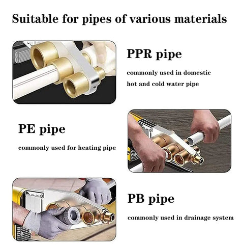 Heavy Duty Pro Grade 1000W 220V Plastic Pipe Weld Kit With Six Diameter Welding Heads, Water Pipe Fusion Tool for PPR and PE