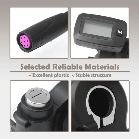 48V Throttle With M Key Button Replacement for Tutti Soleil 01 electric dirt bike showing buttons and plastic parts details