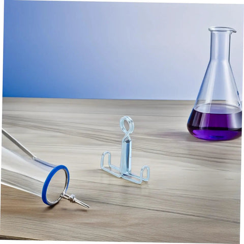 Laboratory 25 Piece Flat Jaw Spring Clamp Set For Flexible Latex Tubes Rubber Hose Water Stop Clip Secure Flow Control, one clamp shown on a lab table