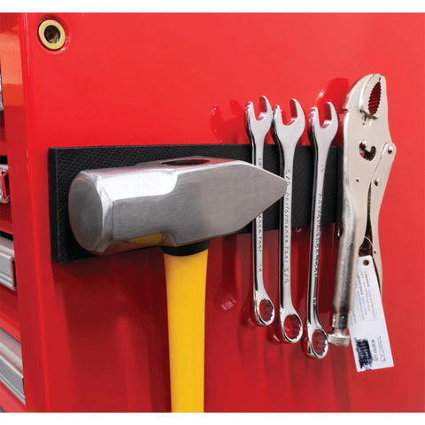 Magnetic Tool Holder Bar Set Of 2 With Strong Double Sided Magnets That Grip Metal Surfaces Without Screws Holds Heavy Duty Tools Securely Durable Finish For Garage Or Workshop Organization
