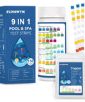 Easily Monitor Salt Levels pH Chlorine And Hardness With Zero Fuss Using These Top Shelf 150 Count Nine In One Pool Test Strips.