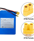 43.2V 5Ah Battery Pack Replacement For WowGo 2S Pro 2S Max 3X And 3E Electric Skateboard with XT60 and XT30 connectors