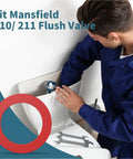 2 Pack Silicone Flush Valve Seal For 210 And 211 Toilets Upgraded Tank Gasket Replacement Chlorine Resistant Durable Toilet Seal Easy Install Equivalent To 630-0030 installed in Mansfield toilet tank