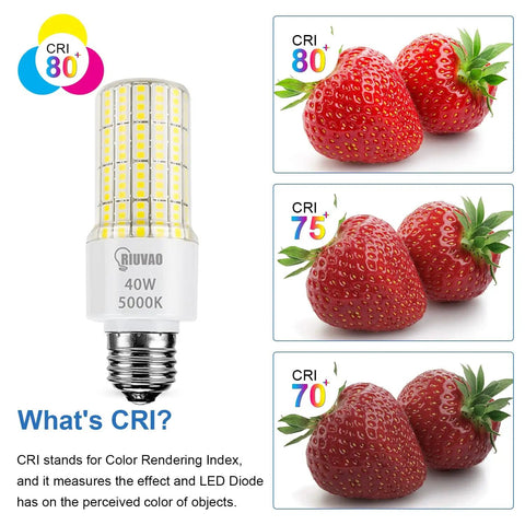Ultra Bright 40W Equivalent LED Bulbs With 5000 Lumen 5000K Cool Daylight E26 E27 Base 360 Degree Beam High CRI Energy Saving