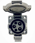 SAE J1772 Type 1 EV Charging Socket Inlet For Level 1 And Level 2 Chargers showing the connector and housing.