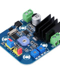 Beefy High Power Servo Control Board 12V To 24V For Remote Control Systems, 180 Kg.Cm Torque, 300 Degree Rotation, Stays Strong Under Load, Ideal For Robotic Projects, DIY RC Builds, And Heavy Duty Motion Control. blue PCB servo control board with heatsink