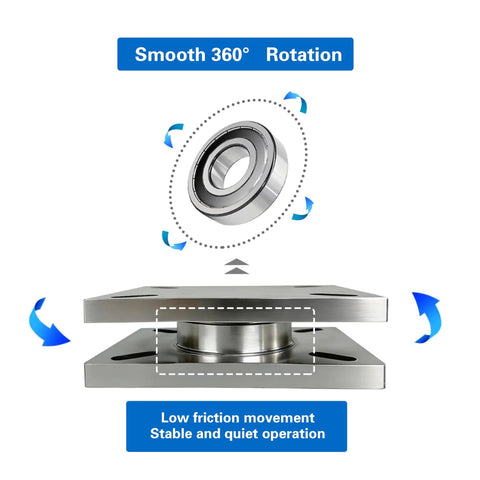 Heavy Duty Swivel Plate Turntable Bearing For Workstations And Welding Tables Ideal For Production Lines And Display Setups kingpinless steel 360° rotation