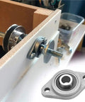 10 Pack Premium Quality Zinc Alloy Pillow Block Bearing Units For 8mm Round Shaft Rods Self Aligning Ball Bearing Housings installed on panel