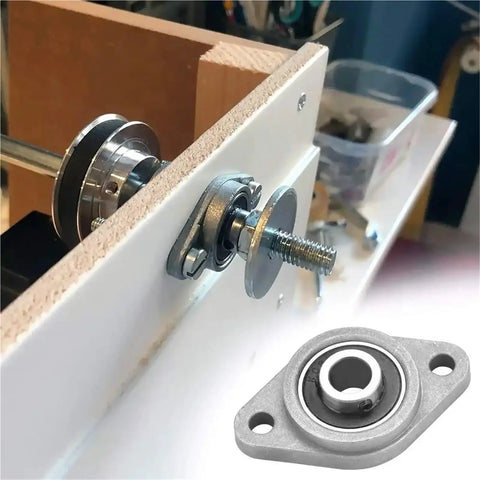 10 Pack Premium Quality Zinc Alloy Pillow Block Bearing Units For 8mm Round Shaft Rods Self Aligning Ball Bearing Housings installed on panel