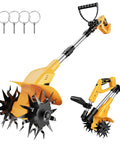 Cordless Garden Tiller Cultivator For 20V Max Battery, Brushless Motor Delivers 330 RPM, 48 Steel Tines, tool-only view