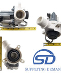 Front Load Washer Drain Pump Assembly Replacement For WH23X24178 WH23X28418 WH23X27574 B40-3A01 120V 60Hz 1.25A product image