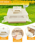 Folding Bird Cage For Pigeons And Small Pets Portable Travel Training Cage With Three Door Design Durable ABS Plastic