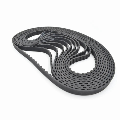 Beefy 300L Close Loop Timing Belt Half Inch Wide Three Eighth Inch Pitch Thirty Inch Long for lathe and industrial systems coiled view