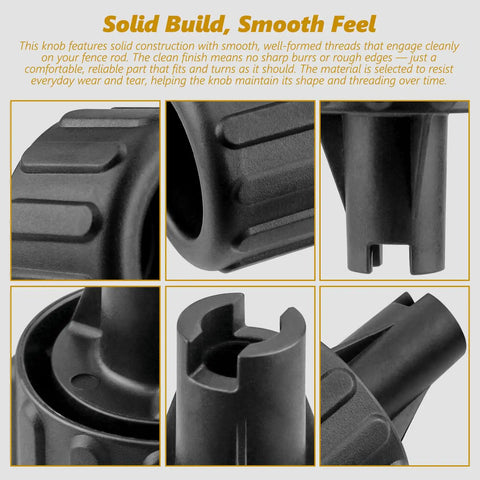 Close-up view of Precision Replacement Fence Knob For DeWalt Table Saw, showcasing solid build and smooth threads.