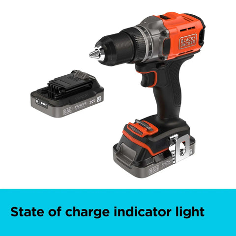 20V Max Cordless Drill Driver With Battery And Charger Included Powerful Torque For Screwdriving And Drilling Variable Speed Trigger