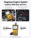 All In One OBD2 Scanner Code Reader Plug And Play With Battery Tester Check Engine Light Diagnostic Tool Display