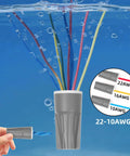 Heavy Duty Waterproof Wire Connectors 50 Pack IP68 For Landscape Lighting And Irrigation, 22-10 AWG, in water showcasing use