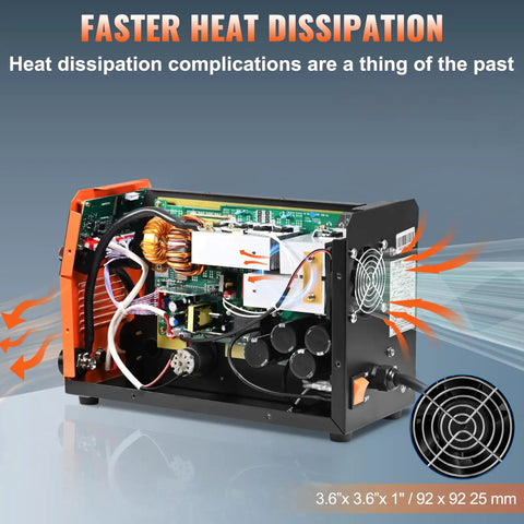 145 Amp Do-It-All 3-In-1 Welder interior with IGBT inverter, showcasing cooling design for better heat dissipation in projects