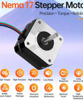 Nema 17 Stepper Motor 2 Phase 1.8 Degree 0.16 Nm High Torque Bipolar With 4 Wire Cable displayed with features.