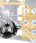 Beefed Up Pair Front Wheel Bearing And Hub Assembly 513273 Direct Replacement For 2008 To 2016 Town And Country 2008 To 2020