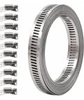 Grab This 16 Ft DIY Stainless Steel Hose Clamp Assortment Kit With Cut-To-Design Strap And Secure Fasteners For All Your HVAC Ducts Pipes Mufflers And Projects You Need To Fix Right Now, 16ft steel strap and fasteners