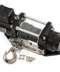 Heavy Duty Electric Winch With Remote Control For 1/8 And 1/10 Scale Crawlers Car features all metal construction and robust grip.