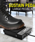 Compact All Metal Sustain Pedal For Keyboards Digital Pianos Synthesizers Tone Modules And Drum Machines With Quarter Inch Jack under boot