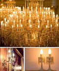 60 Watt Equivalent LED Candelabra Bulbs Dimmable Soft White 2700K 550LM B11 E12 Filament Style in chandeliers and wall sconces