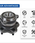 Rear Wheel Hub Bearing Assembly 512388 Fits 2007 2018 Nissan Altima 2009 2019 Maxima shown with advantages like low noise, precision